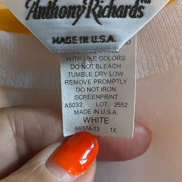 Anthony Richards Cat Patriotic Top, Plus Size 1X - Picture 3 of 5